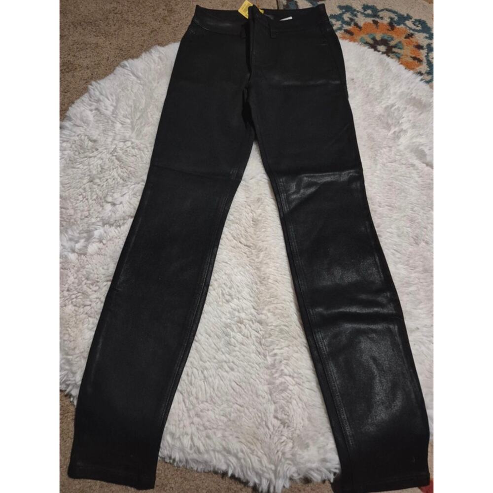 Level 99 Coated Painted Black Denim Skinny Jeans size 27/4